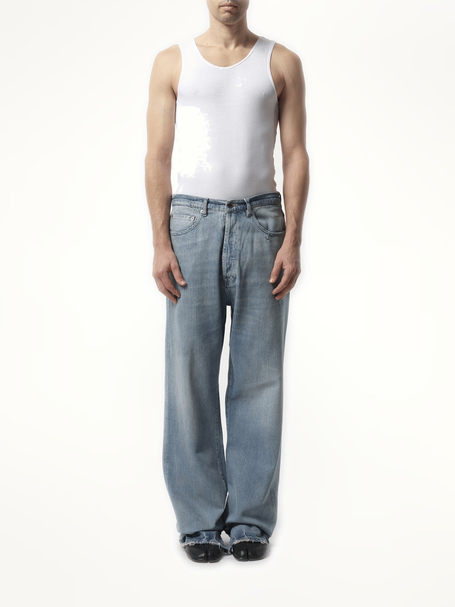 Maison Margiela Original Japanses Denim Jeans in Light Blue