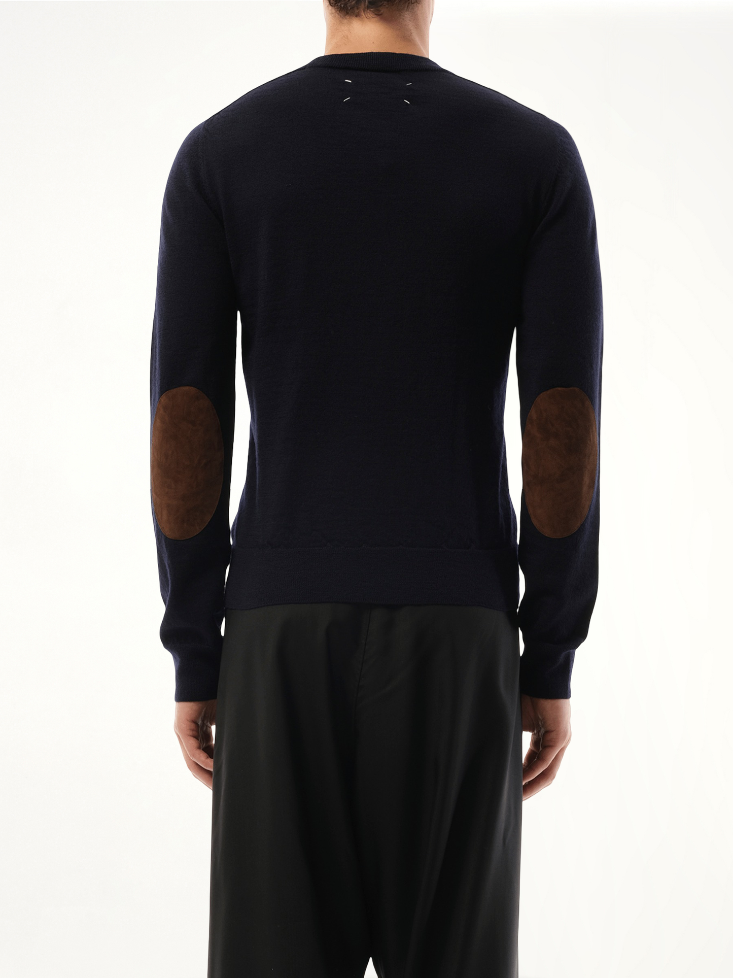 Wool Crewneck Sweater in Dark Blue