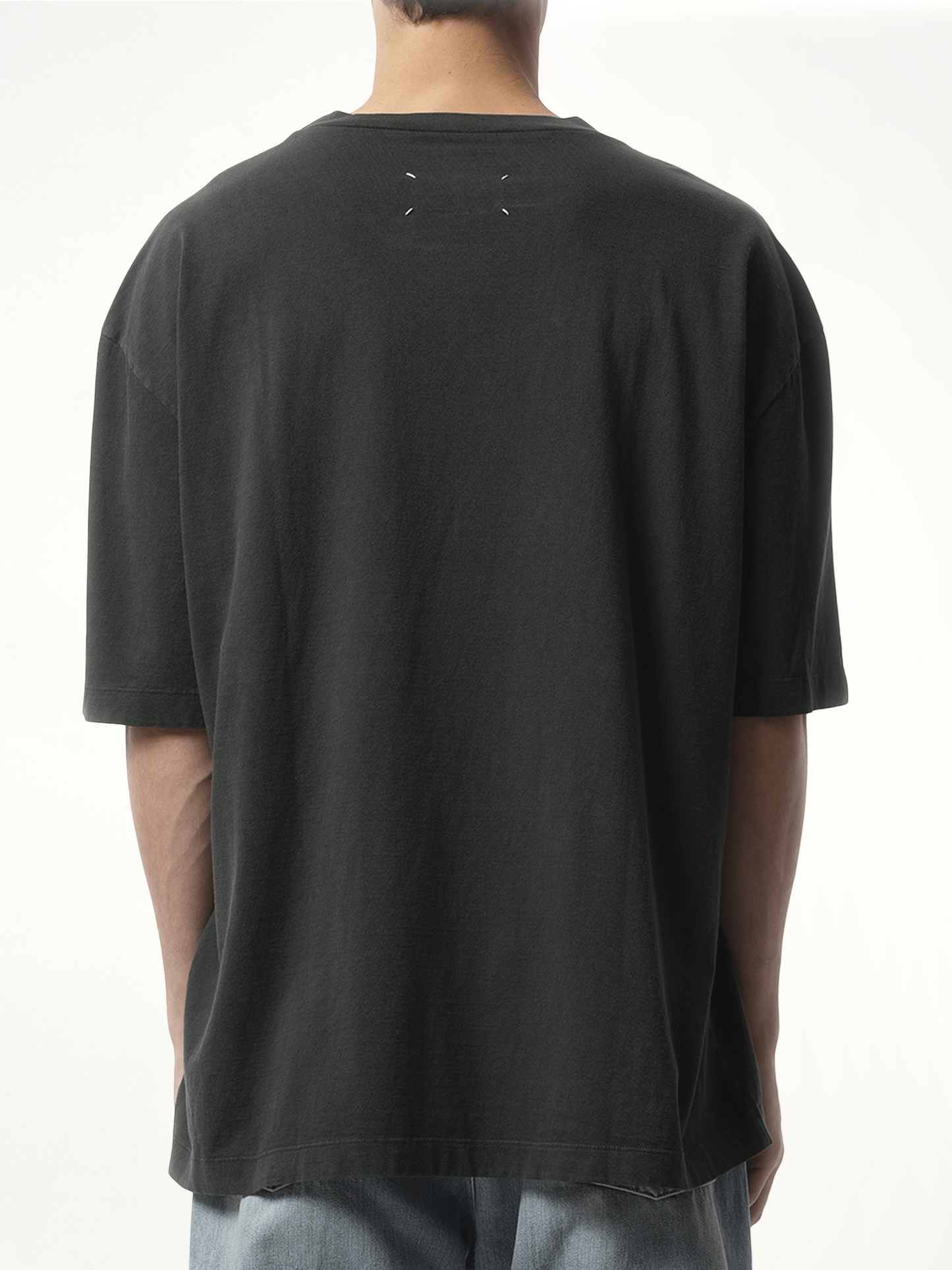 Number Logo T-Shirt in Washed Black