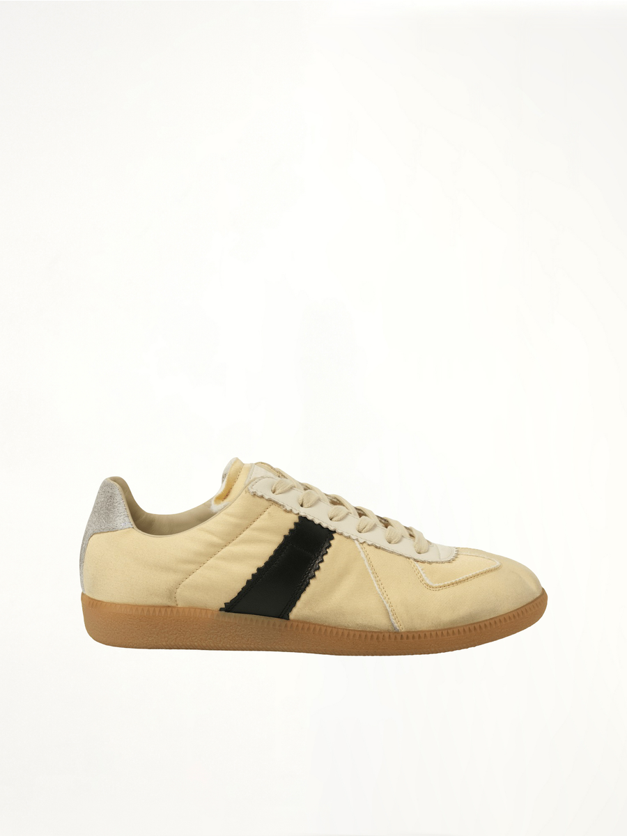 Replica Sneaker in Black/Yellow Side View | MAISON MARGIELA