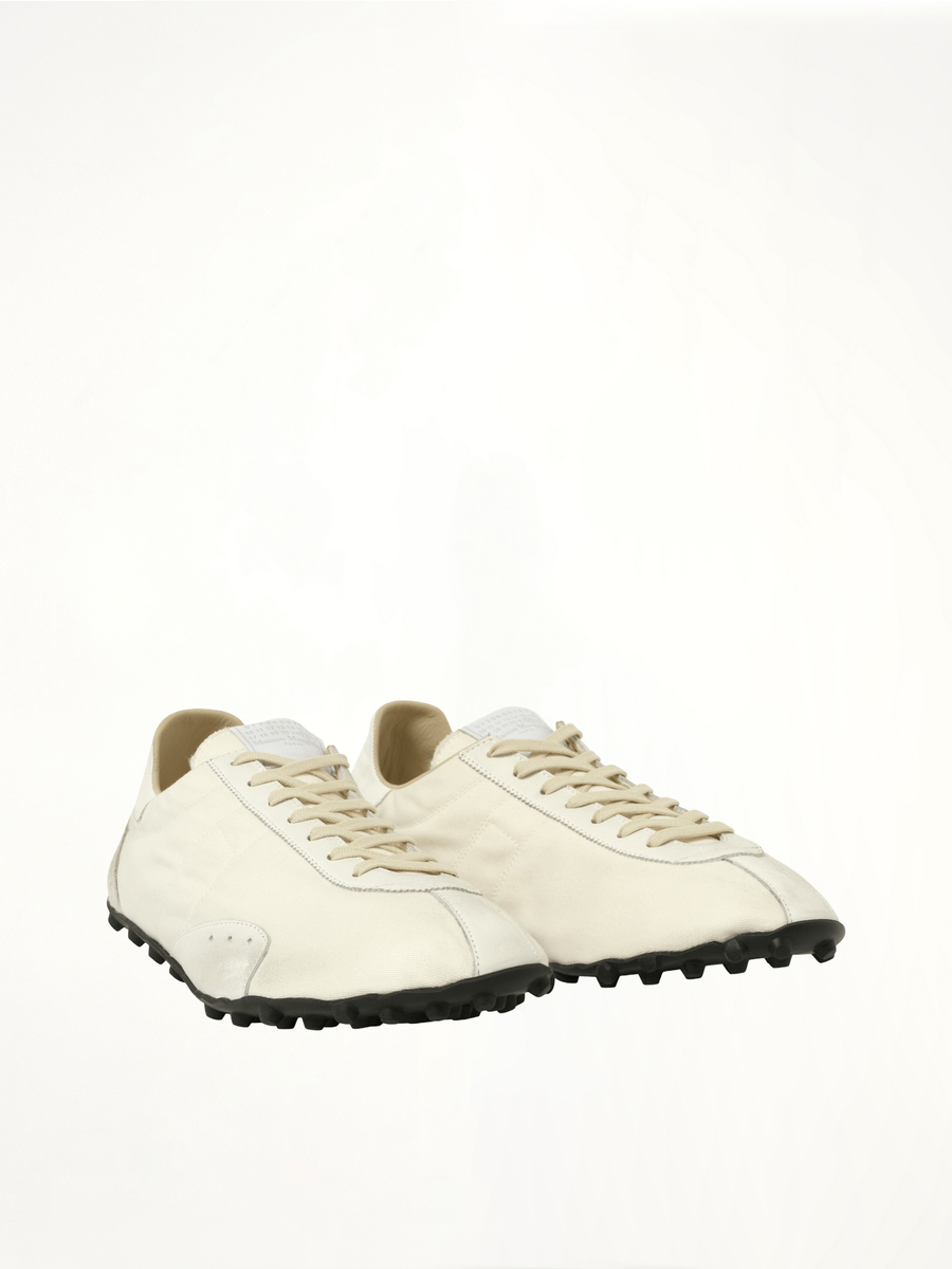 Sprinters Low Top Sneaker in White/Birch Front View | MAISON MARGIELA