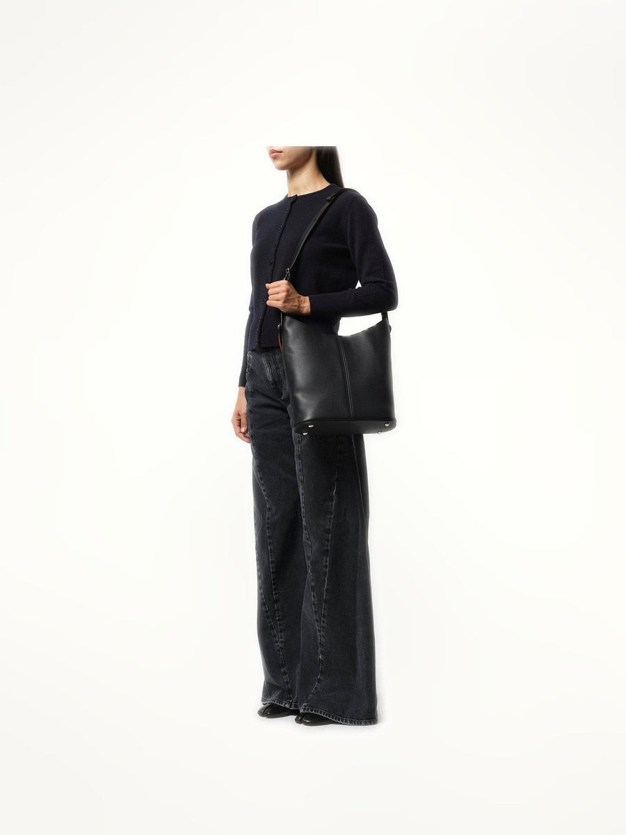Maison Margiela Dress-Age Hobo Bag in Black/Chestnut