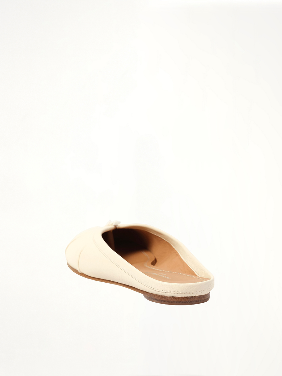 Tabi Ballerina Mule in White Back View | MAISON MARGIELA