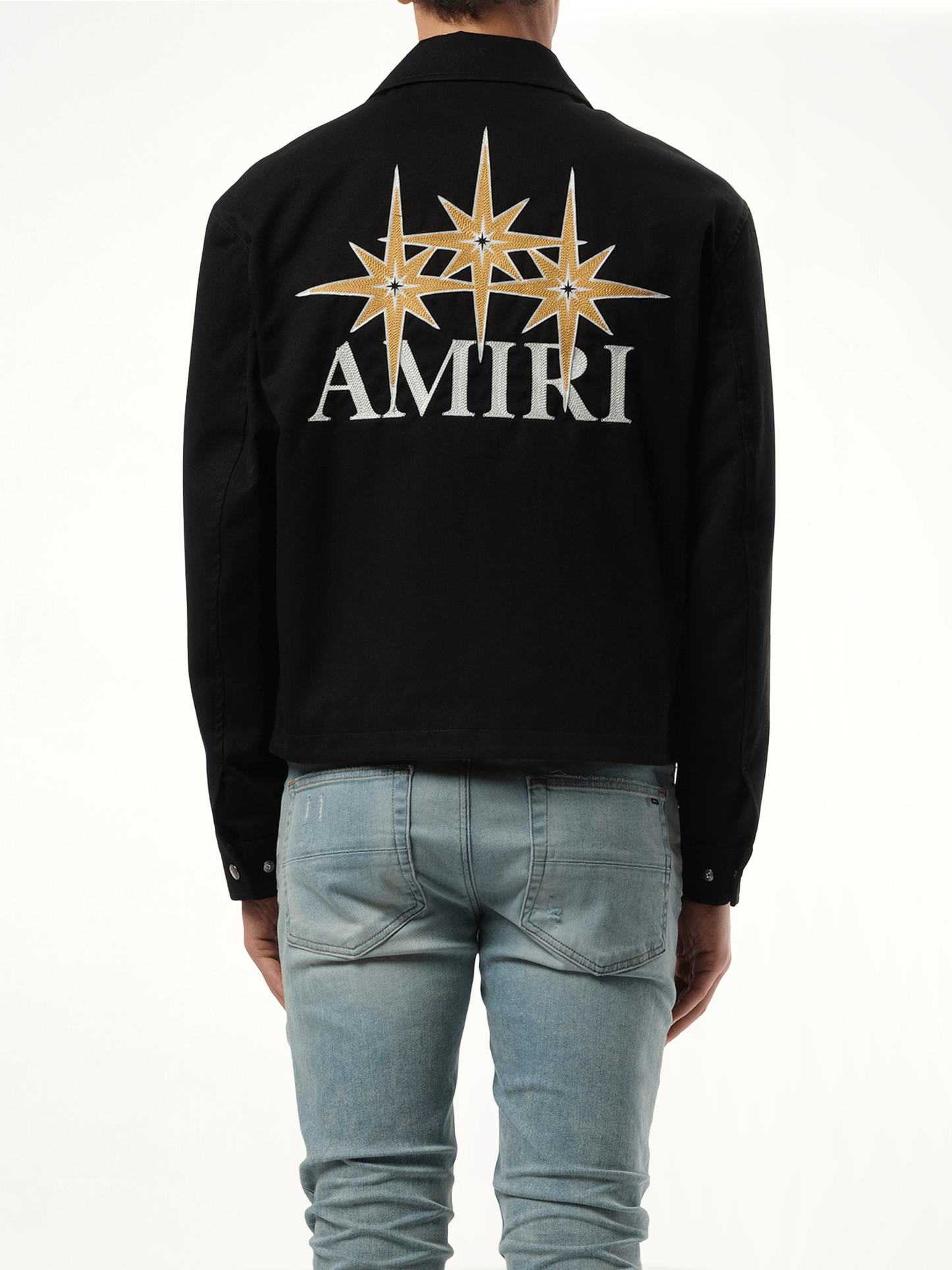 Starburst Zip Blouson in Black