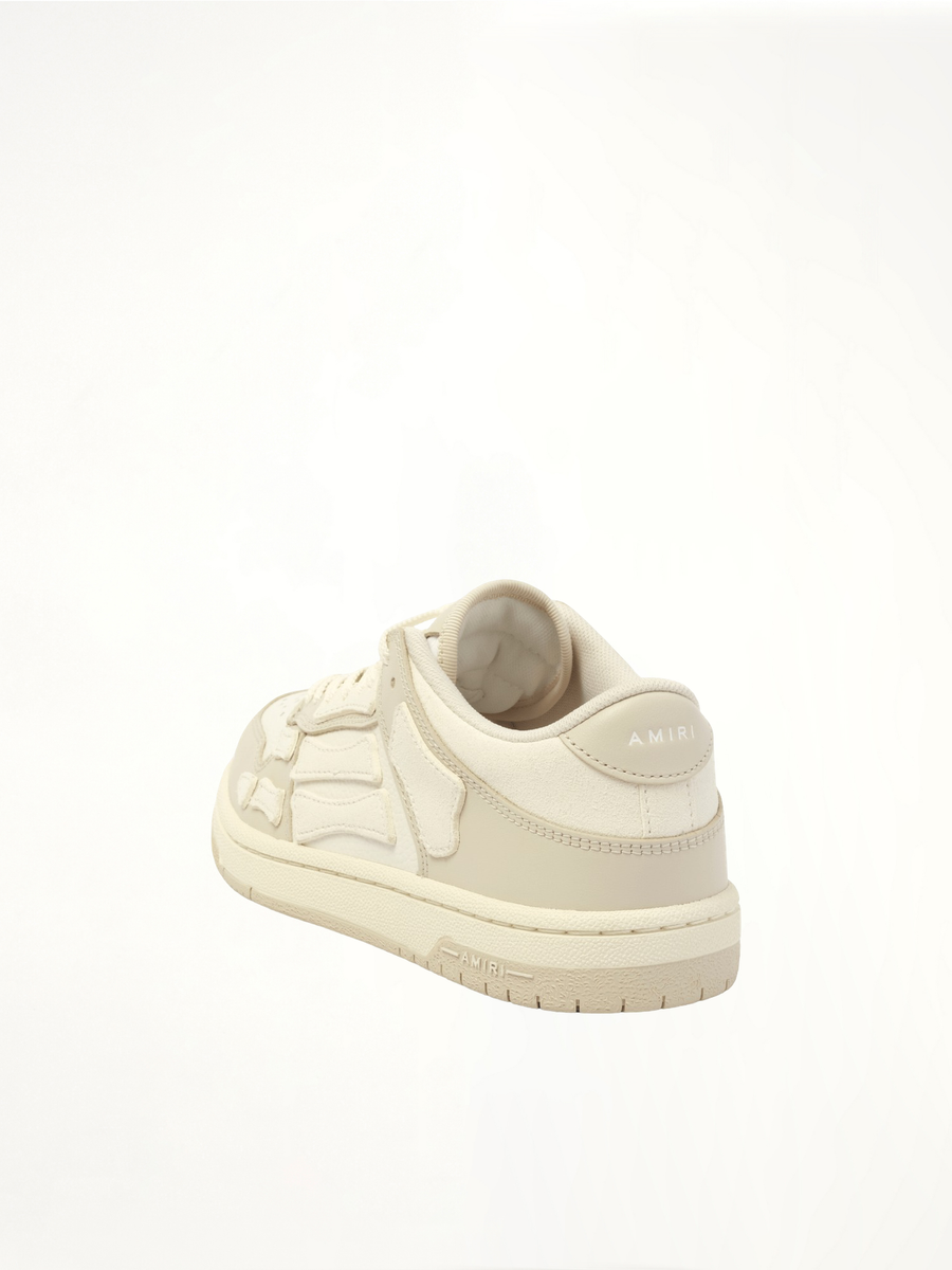 Skeleton Top Low Sneaker in Alabaster Back View | AMIRI