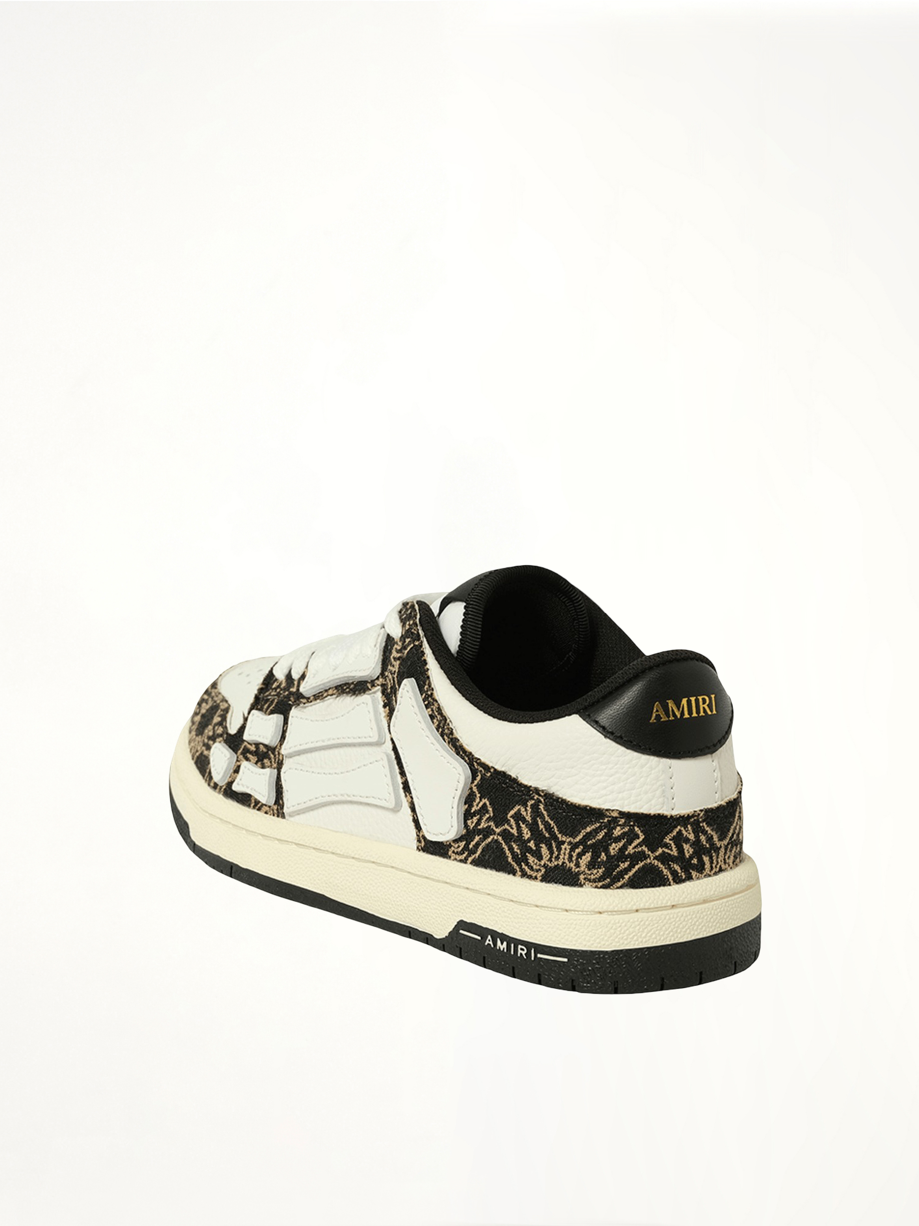 MA Quad Skeleton Low Top Sneaker in Black Back View | AMIRI