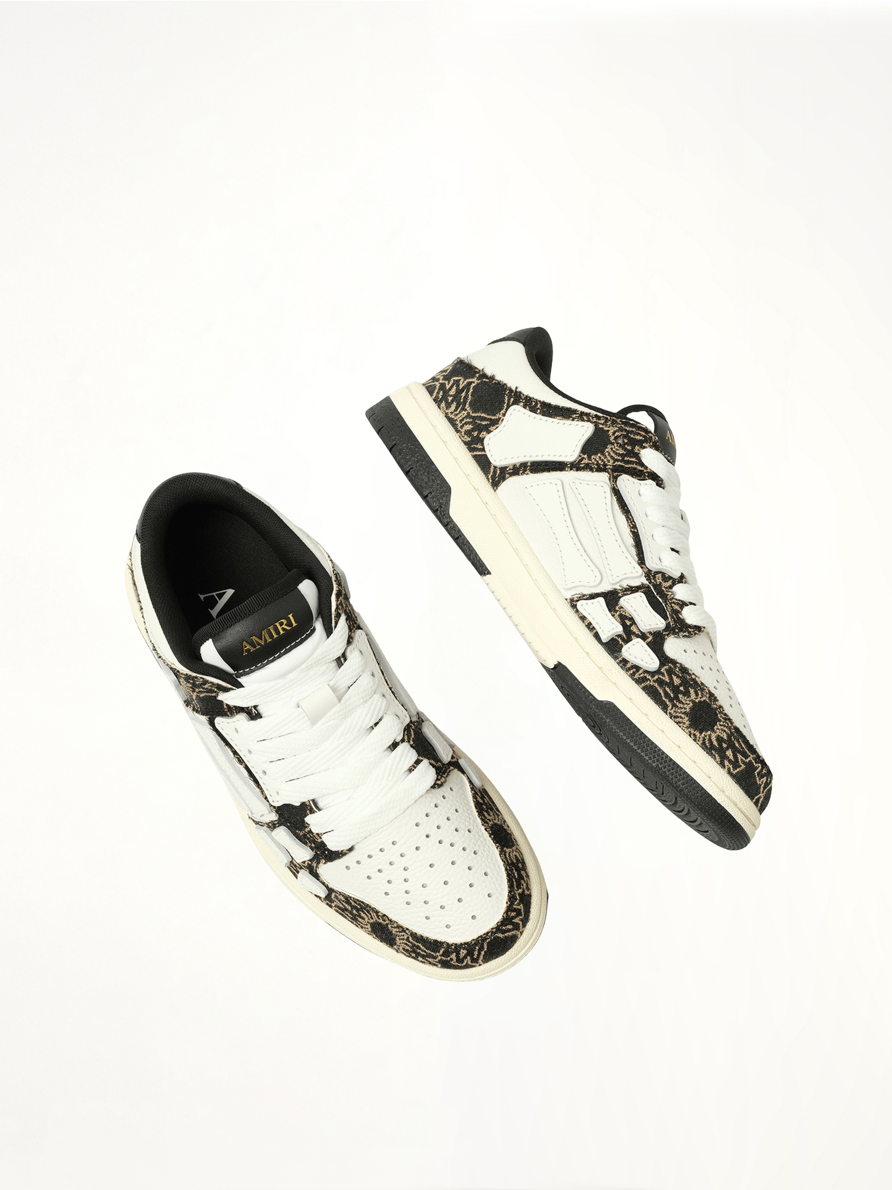 MA Quad Skeleton Low Top Sneaker in Black Top View | AMIRI