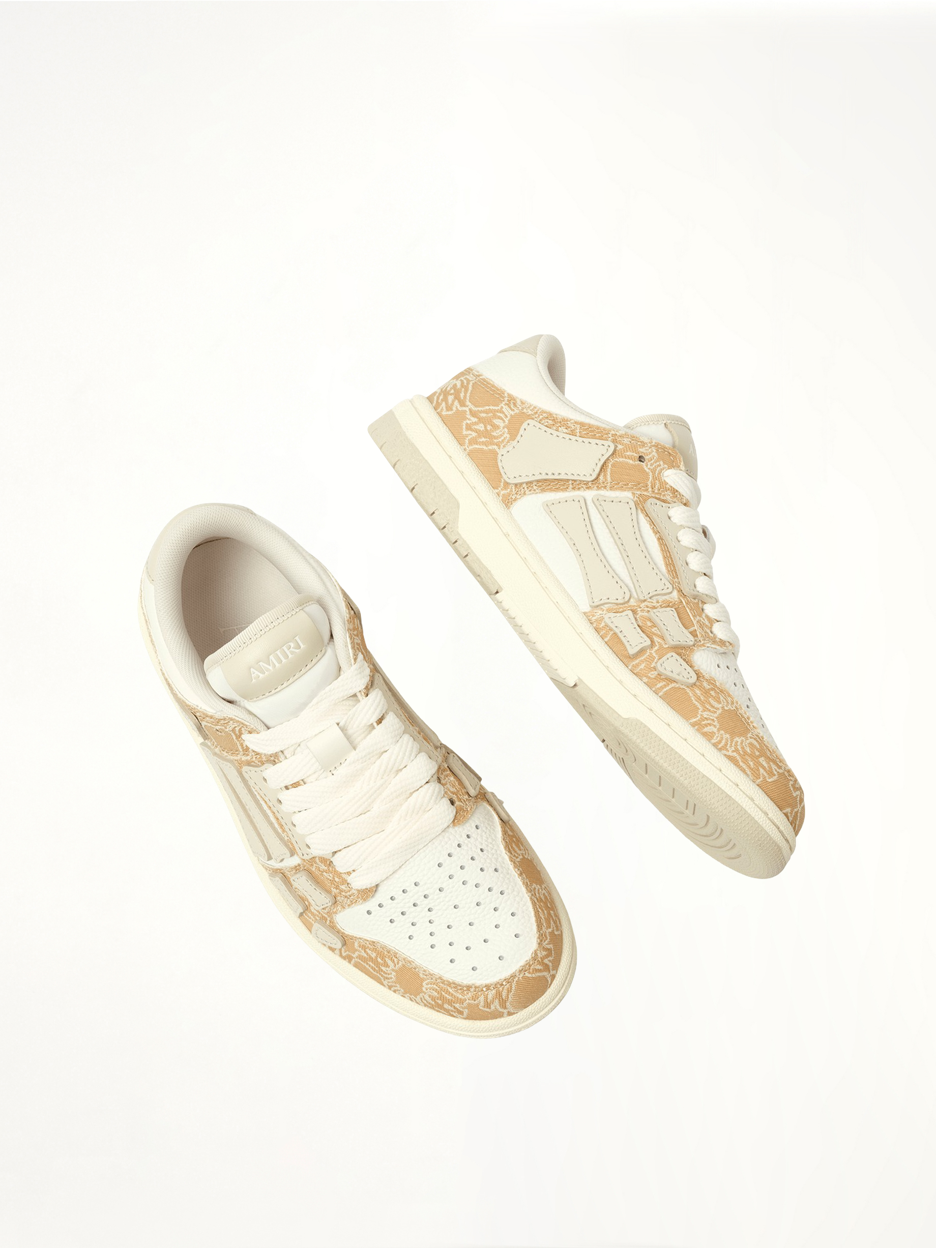 MA Quad Skeleton Low Top Sneaker in Birch Top View | AMIRI
