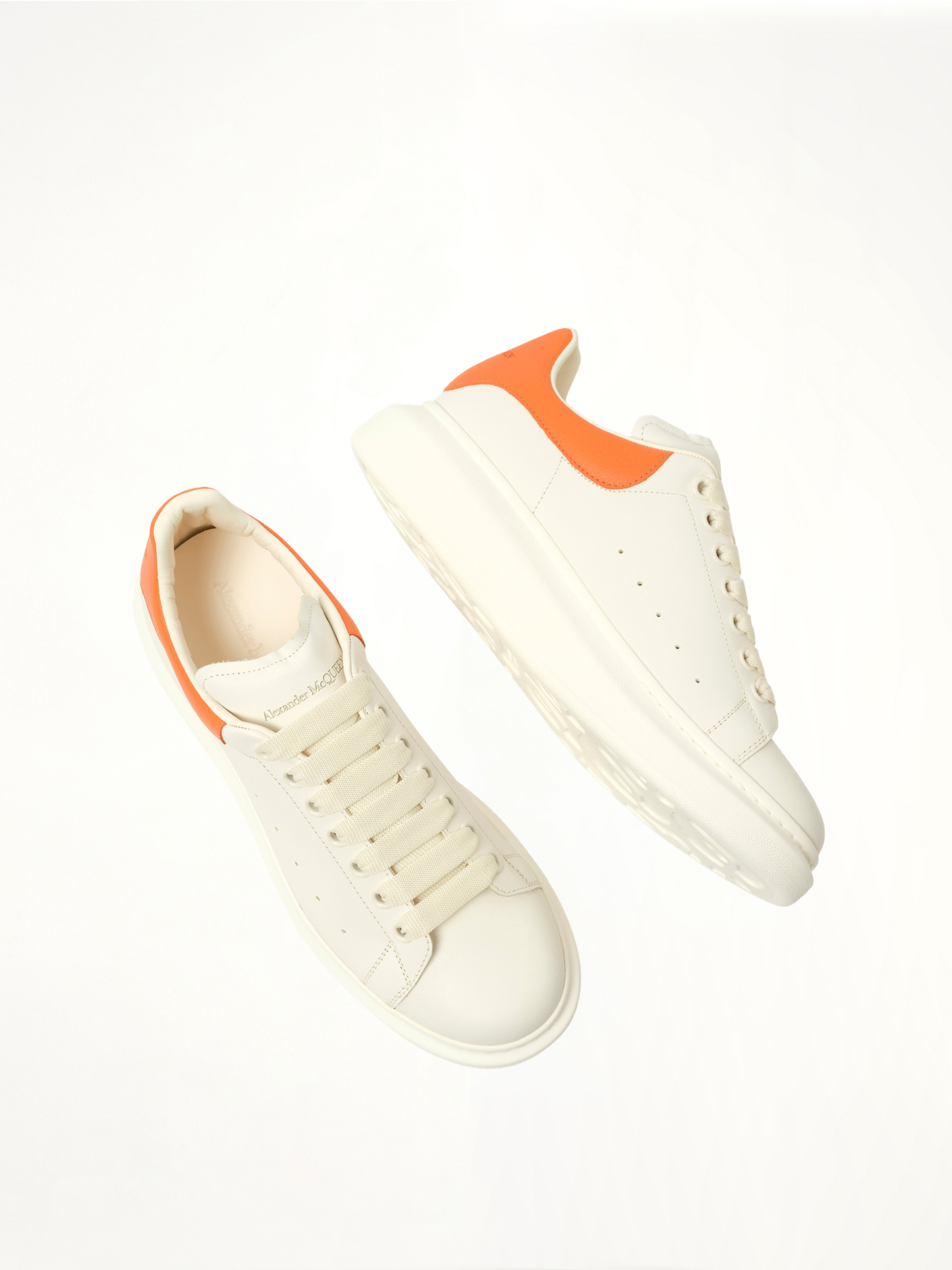 Larry Oversized Sneaker in Off White/Orange