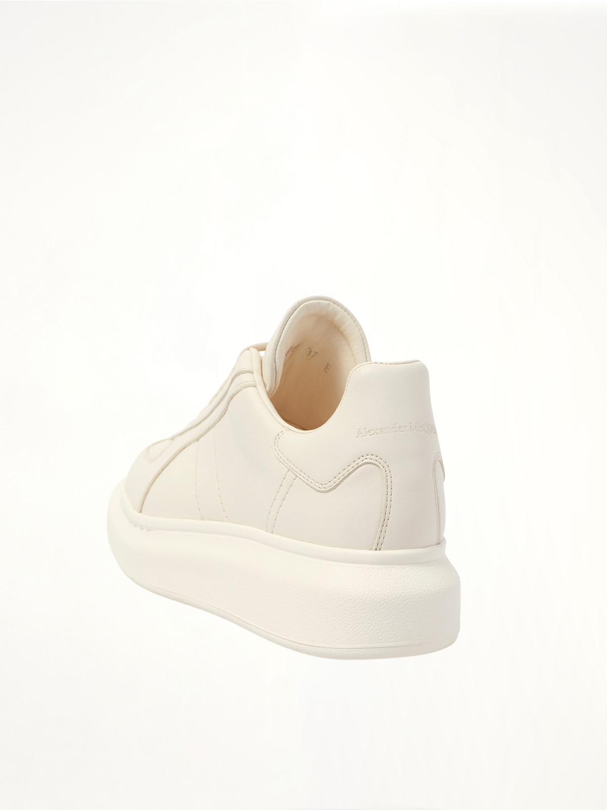 New Oversized Sneaker in Off White Back View | ALEXANDER MCQUEEN