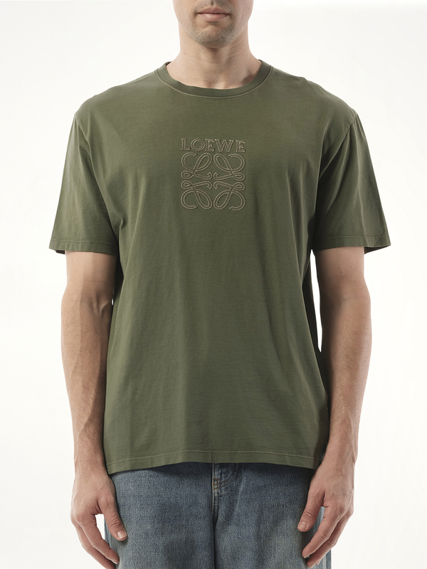 カーキグリーンのフェードアナグラムTシャツ