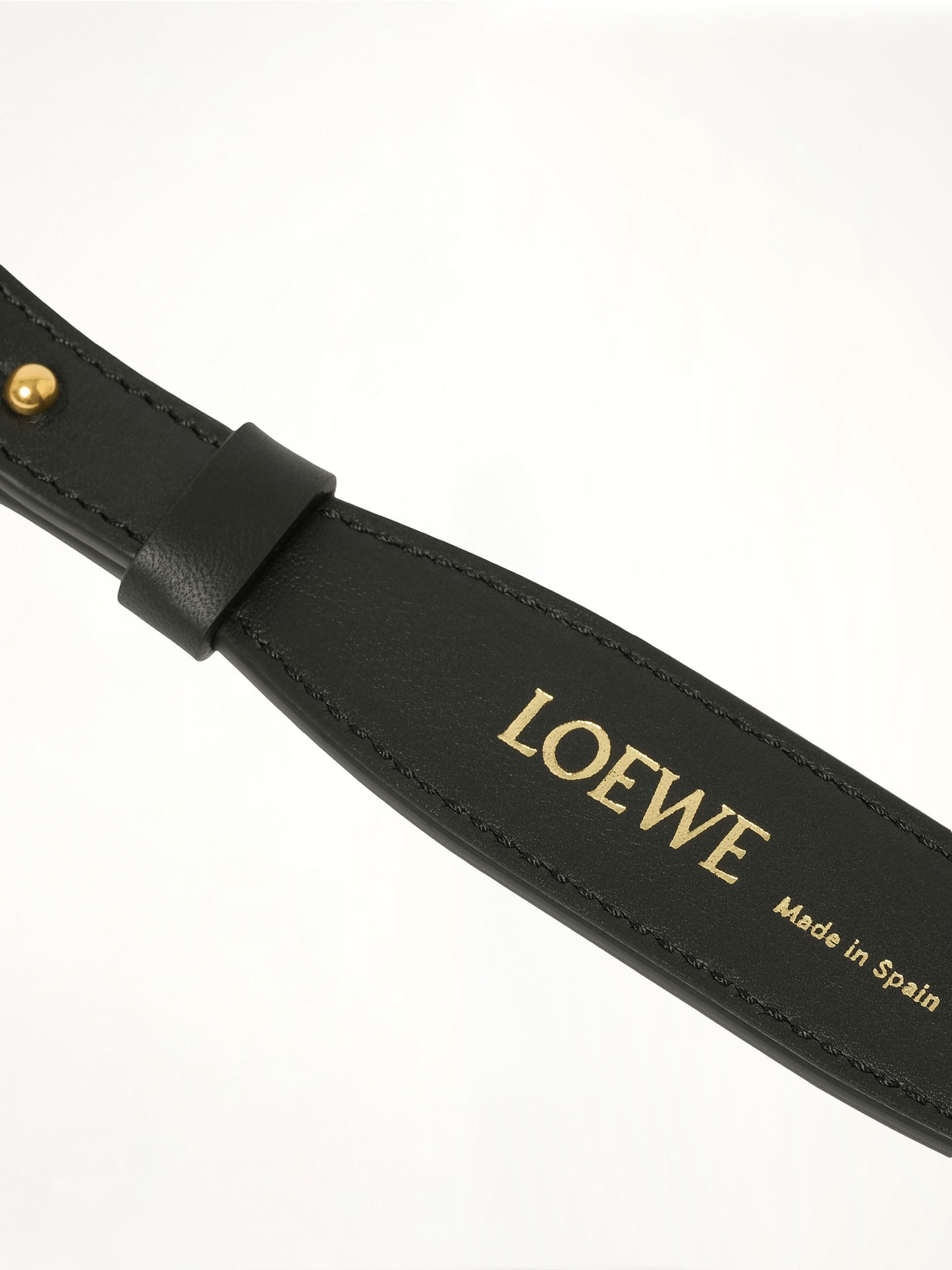 Branded Short Strap in Black