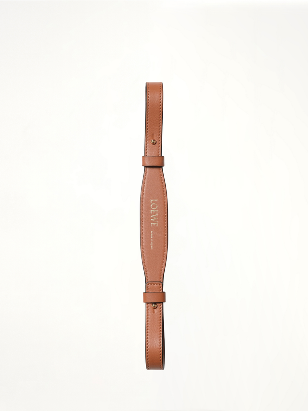Branded Short Strap in Tan