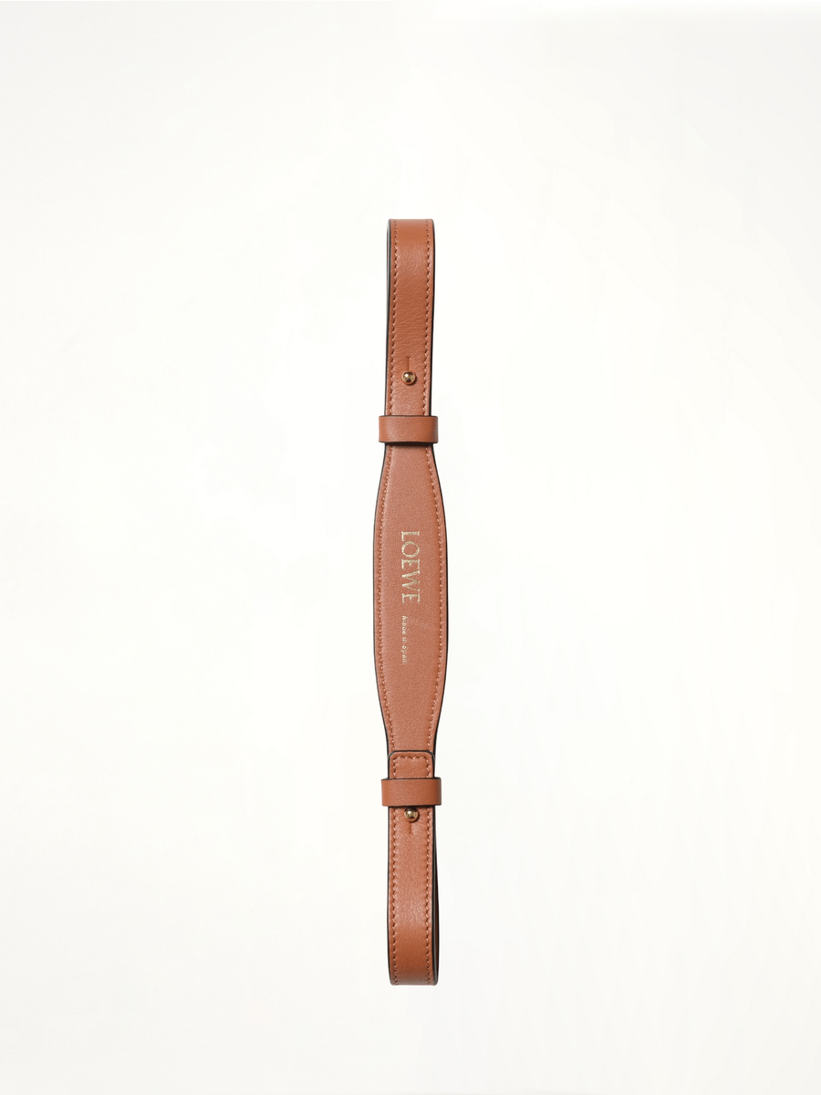 Branded Short Strap in Tan