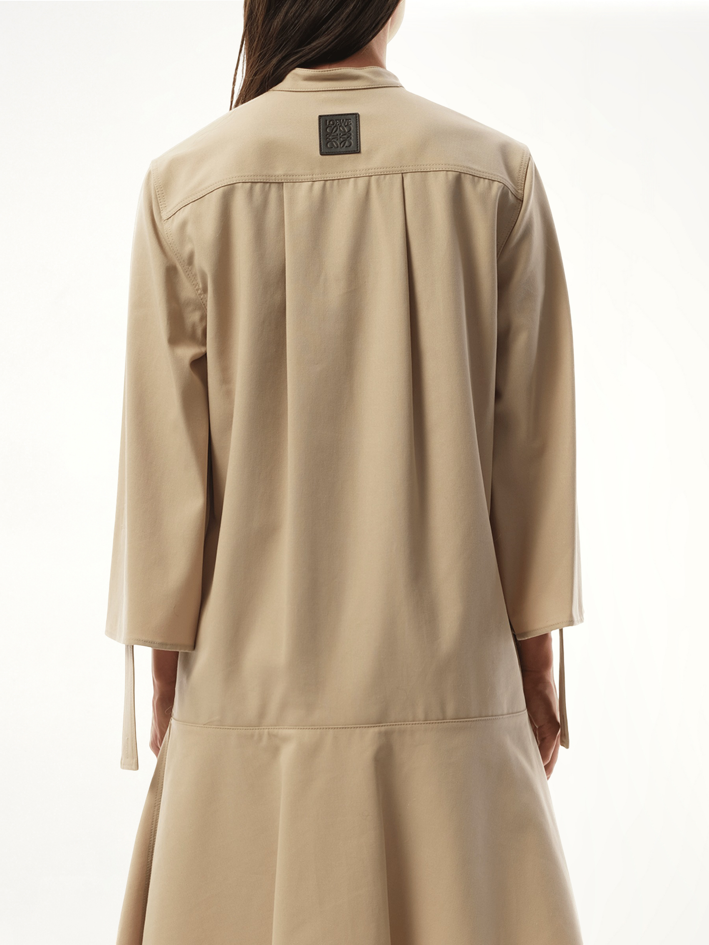 Drop Waist Dress in Beige