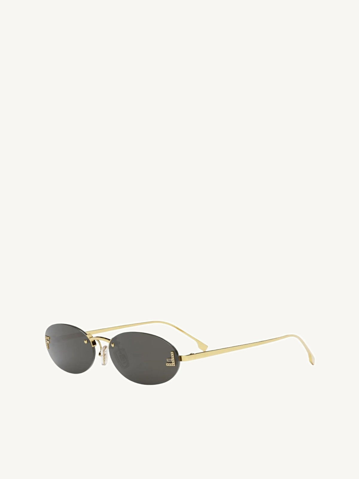 Fendi FE4075US 5430A Metal Sunglasses in Dark Grey/Gold