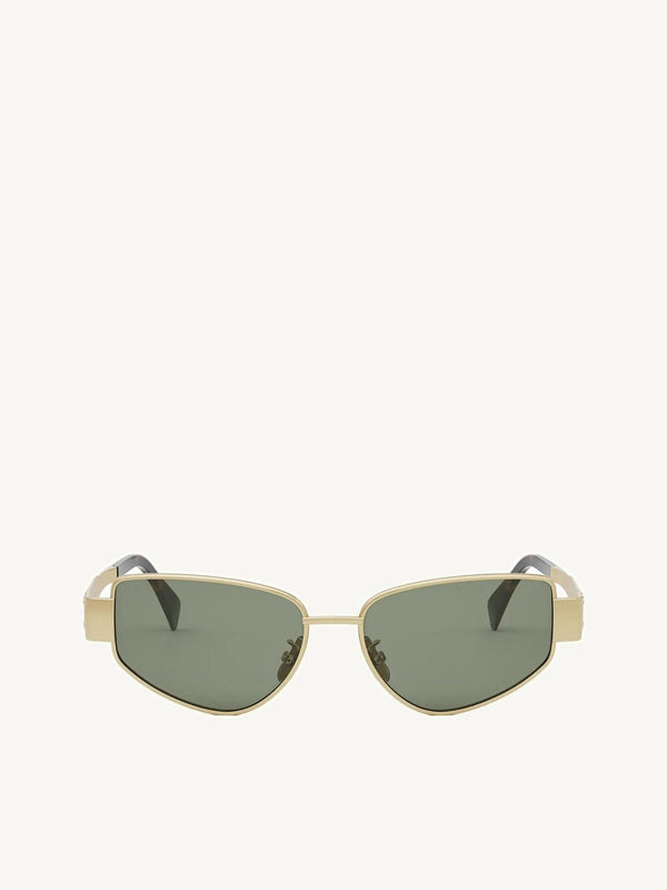 Celine CL40293U 5530N Metal Sunglasses in Gold/Dark Grey