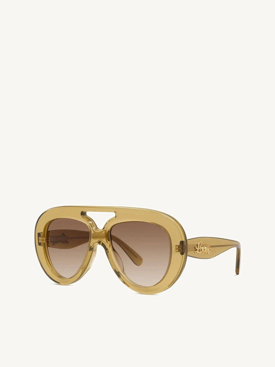 Loewe LW40144U 5596F Sunglasses in Clear Apple/Gold