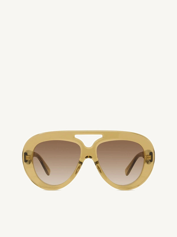 Loewe LW40144U 5596F Sunglasses in Clear Apple/Gold