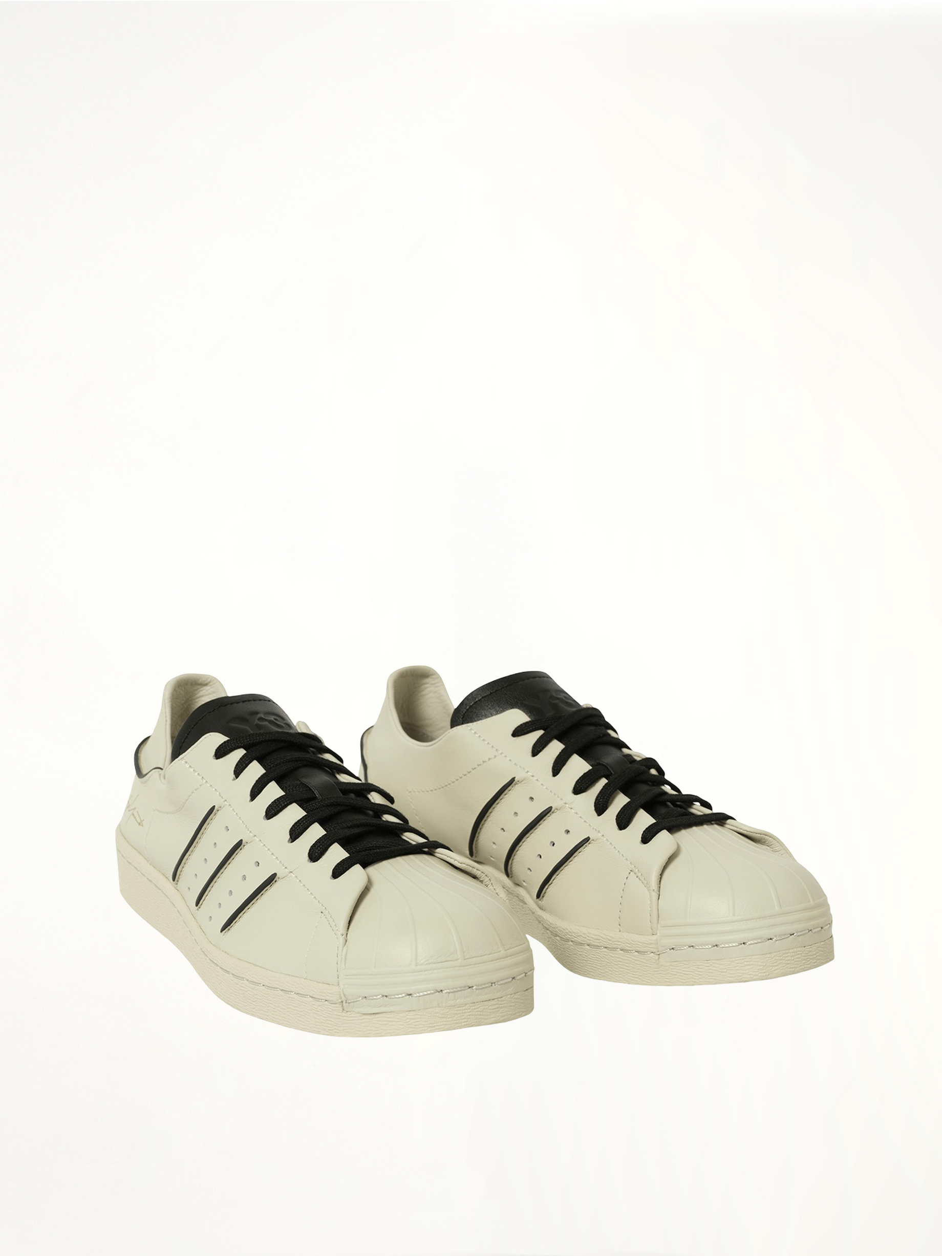 Y-3 Superstar in Talc/Black Front View | Y-3