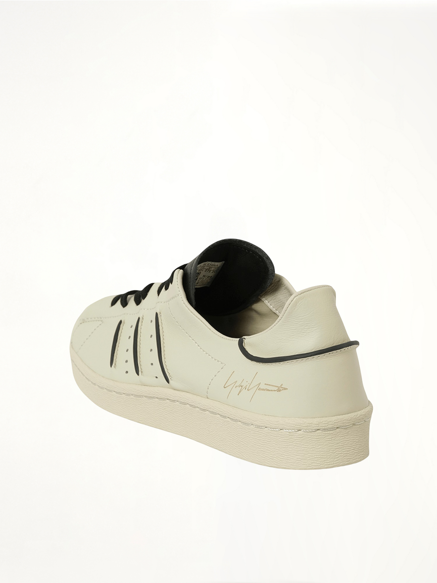 Y-3 Superstar in Talc/Black Back View | Y-3