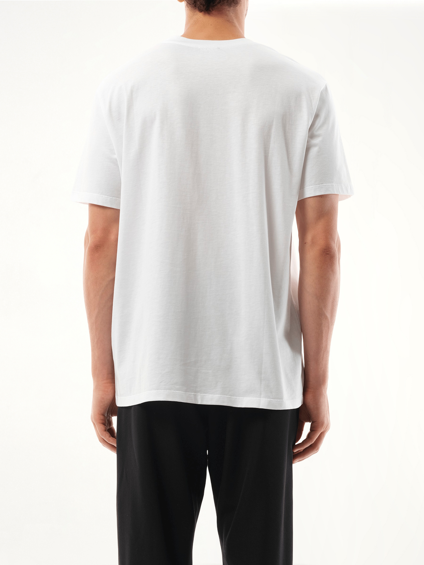 Balmain Print Reg Fit T-Shirt in White/Black