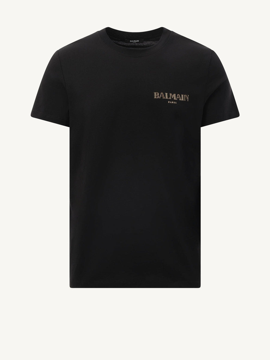 Balmain Vintage Gel T-Shirt in Black/Gold