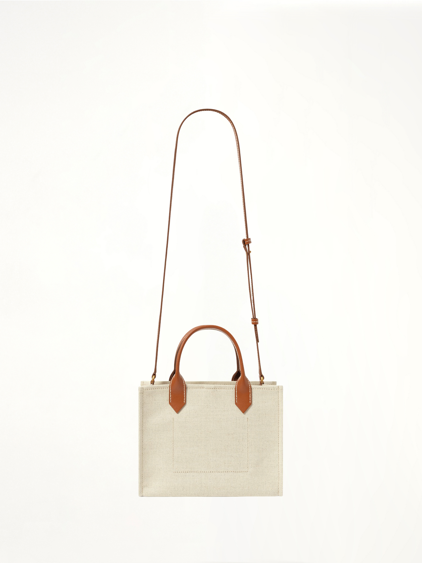 B-Army Small Canvas Shopper Bag in Natural/Brown
