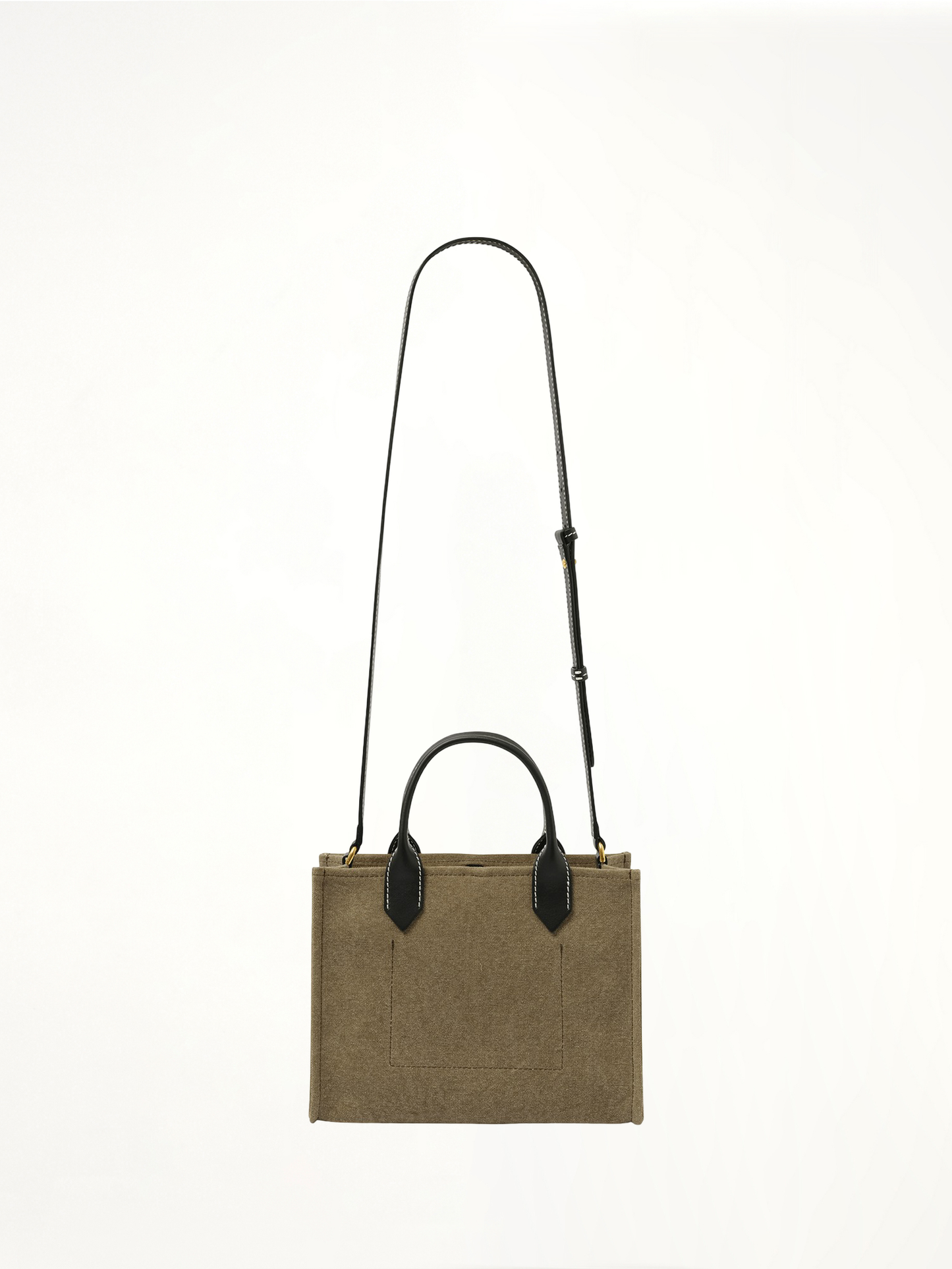 B-Army Small Canvas Shopper Bag in Khaki/Black