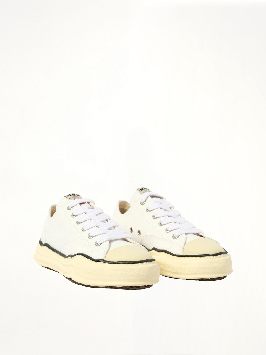 Peterson OG Vintage Sneaker in White Front View | MAISON MIHARA YASUHIRO