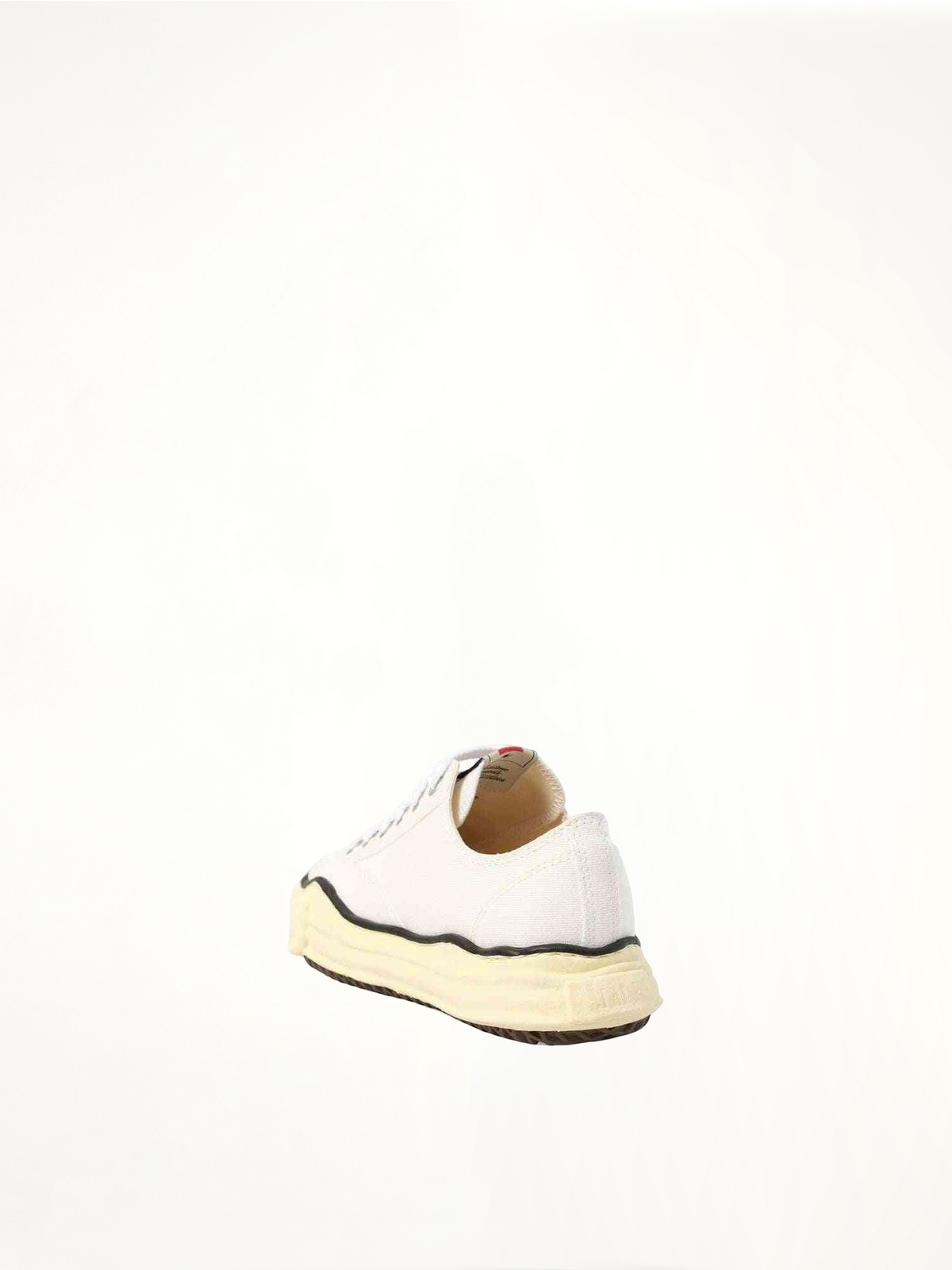 Peterson OG Vintage Sneaker in White Back View | MAISON MIHARA YASUHIRO