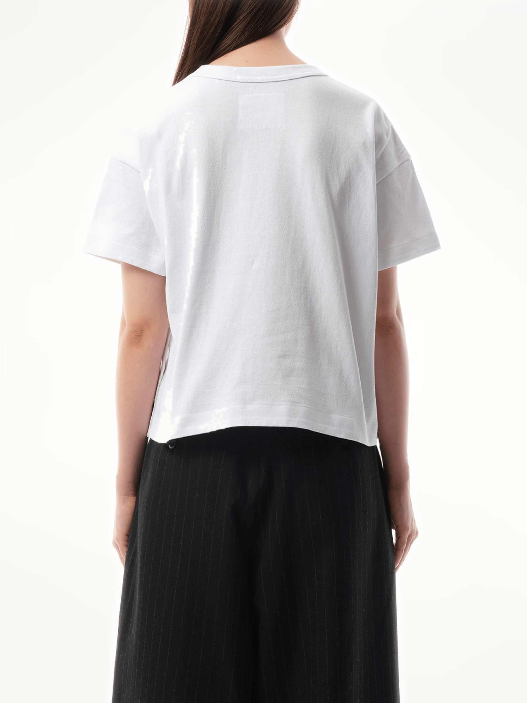 Sacai S Jersey T-Shirt in White