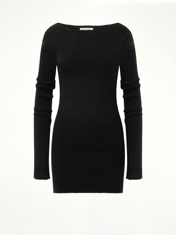 Arches Long Sleeve Knit Sweater in Black