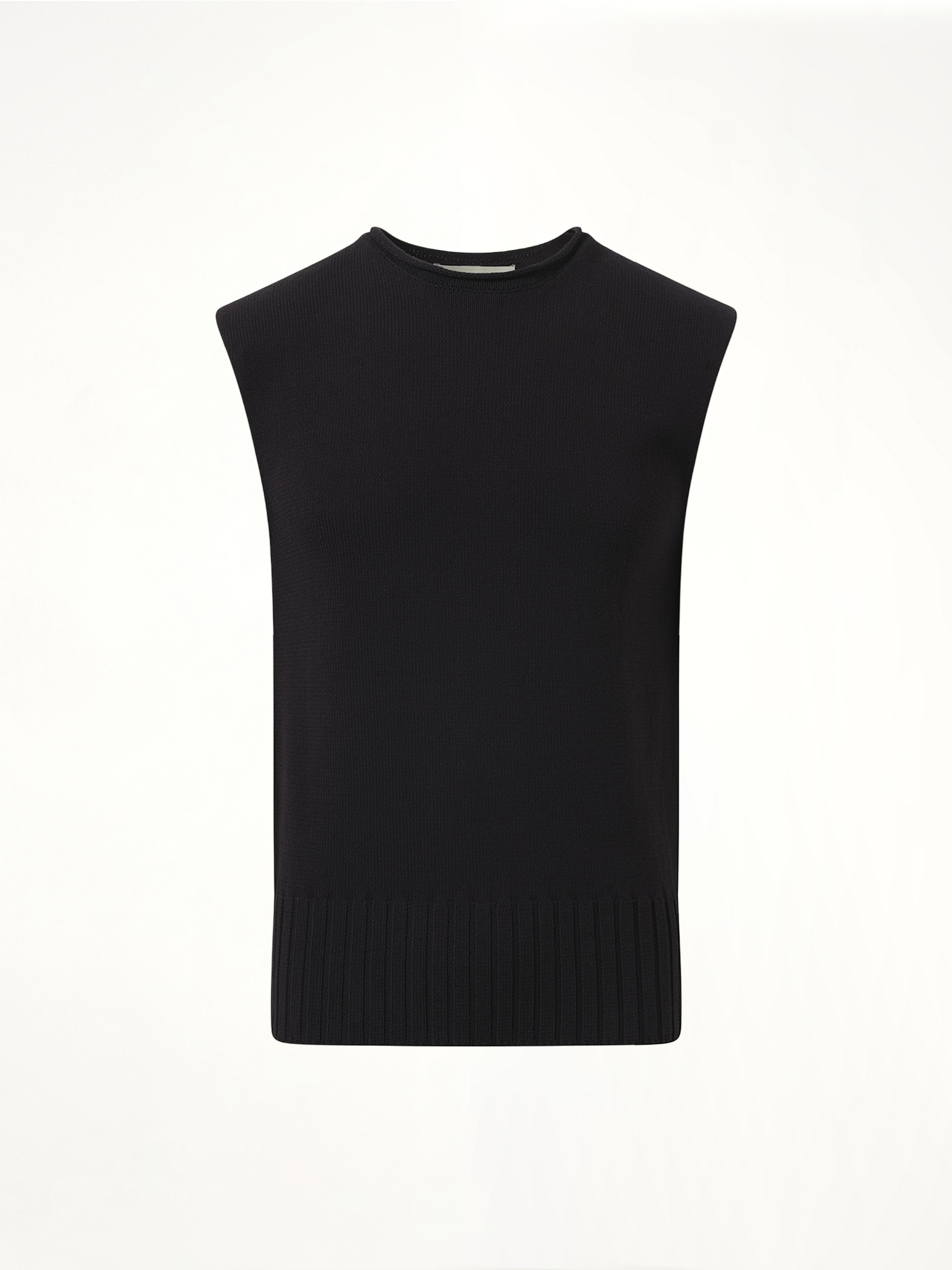 Burns Knit Vest in Black