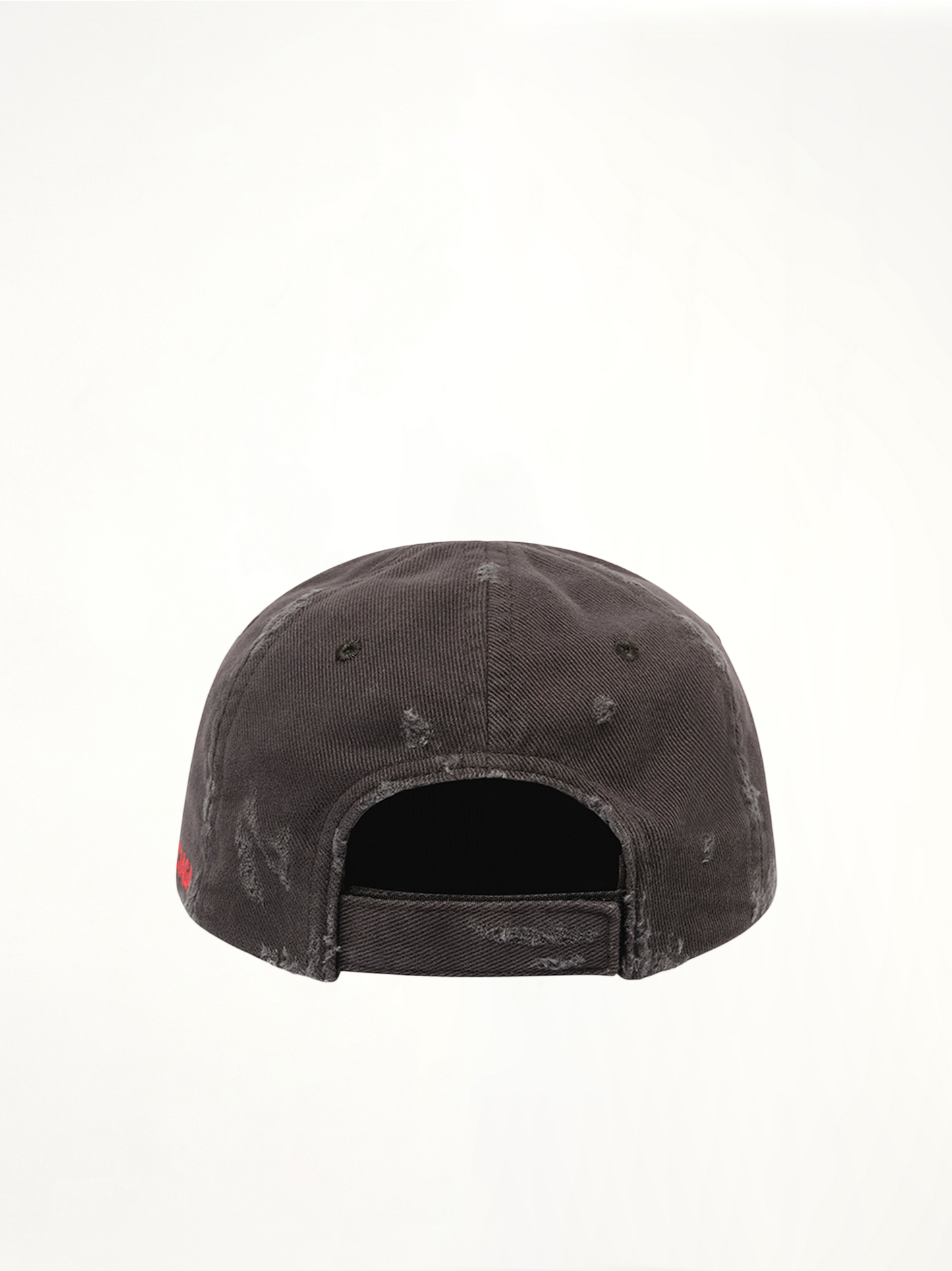 World Cap in Faded Wash Black/Red