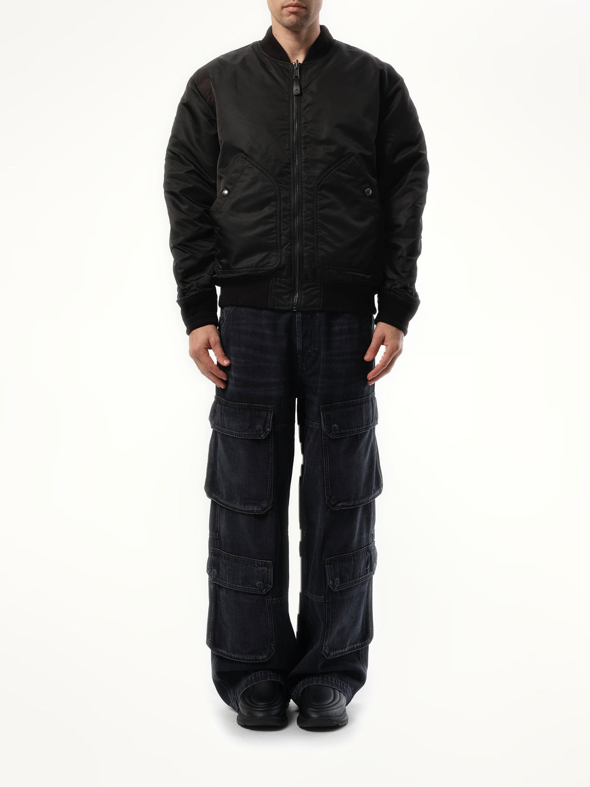 Diesel J-Held Bomber Jacket in Black