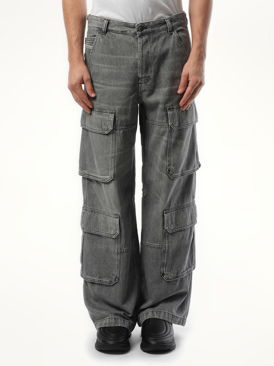 Diesel D-Touch Cargo Pants in Grey