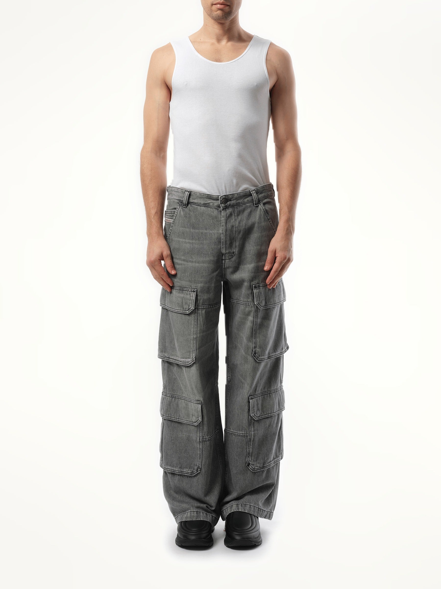 Diesel D-Touch Cargo Pants in Grey