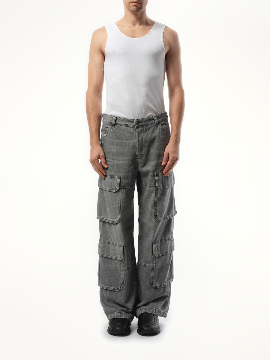 Diesel D-Touch Cargo Pants in Grey