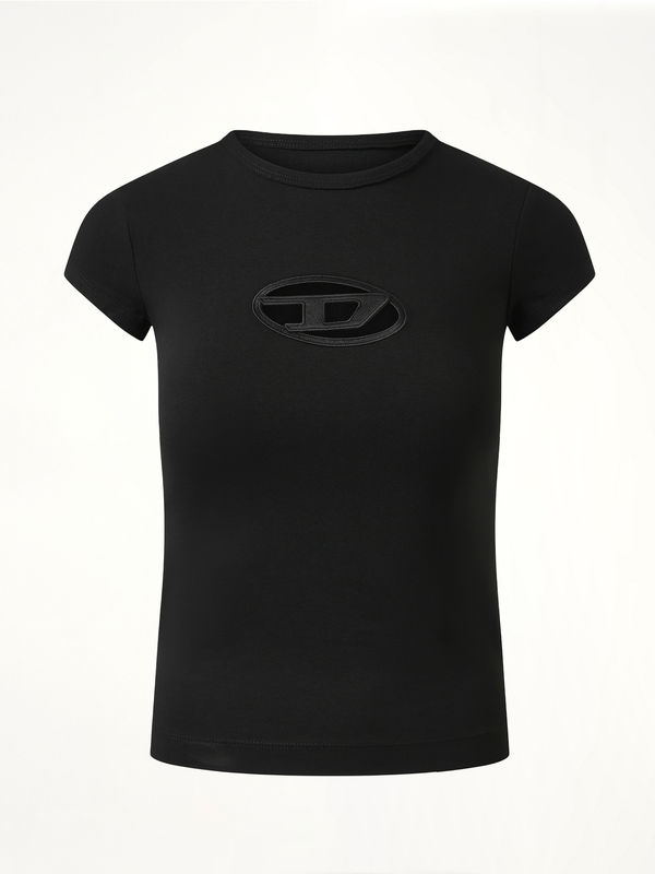 ブラックのT-アンジー・Tシャツ