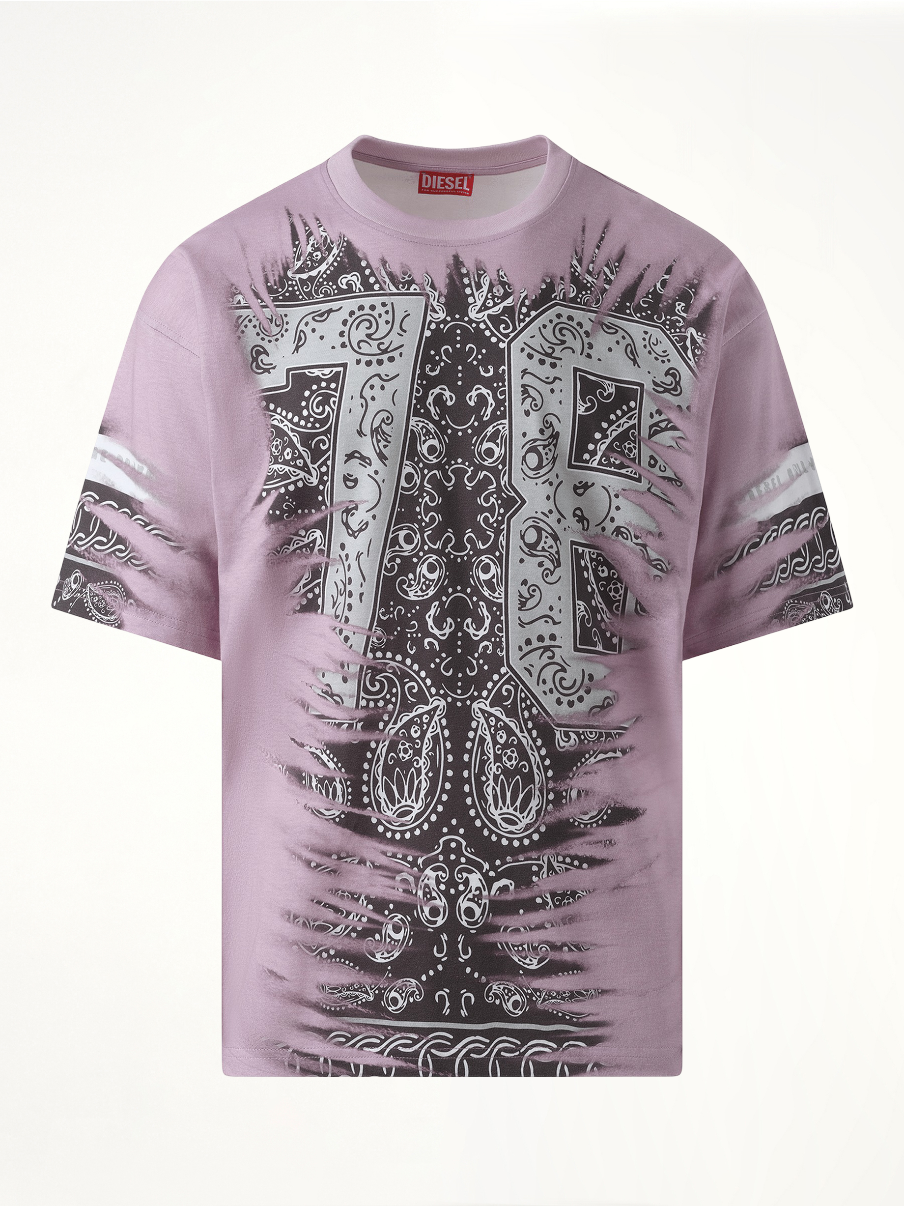 Bandana Print T-Shirt in Black/White