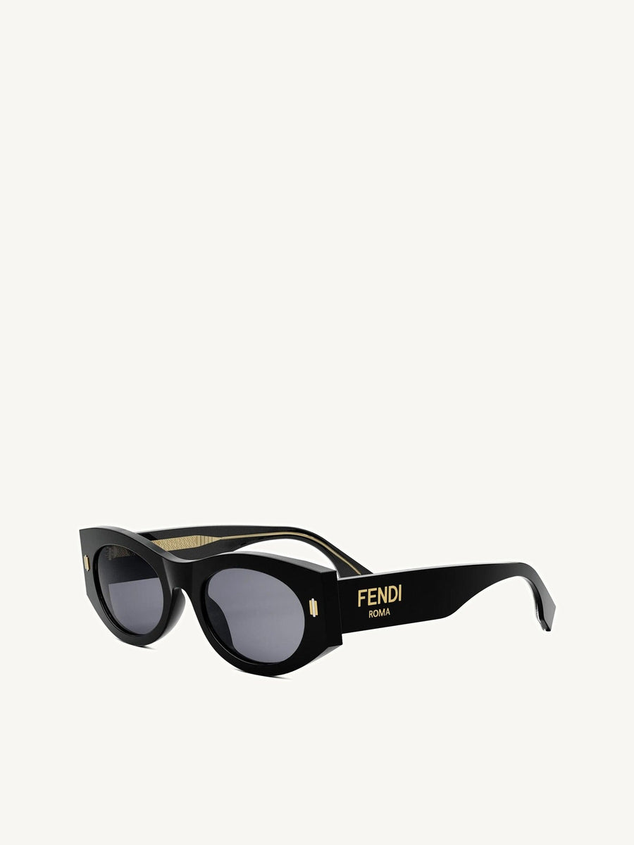 Fendi FE40125F 5301V Acetate Sunglasses in Black/Gold