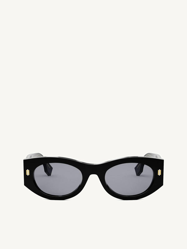Fendi FE40125F 5301V Acetate Sunglasses in Black/Gold