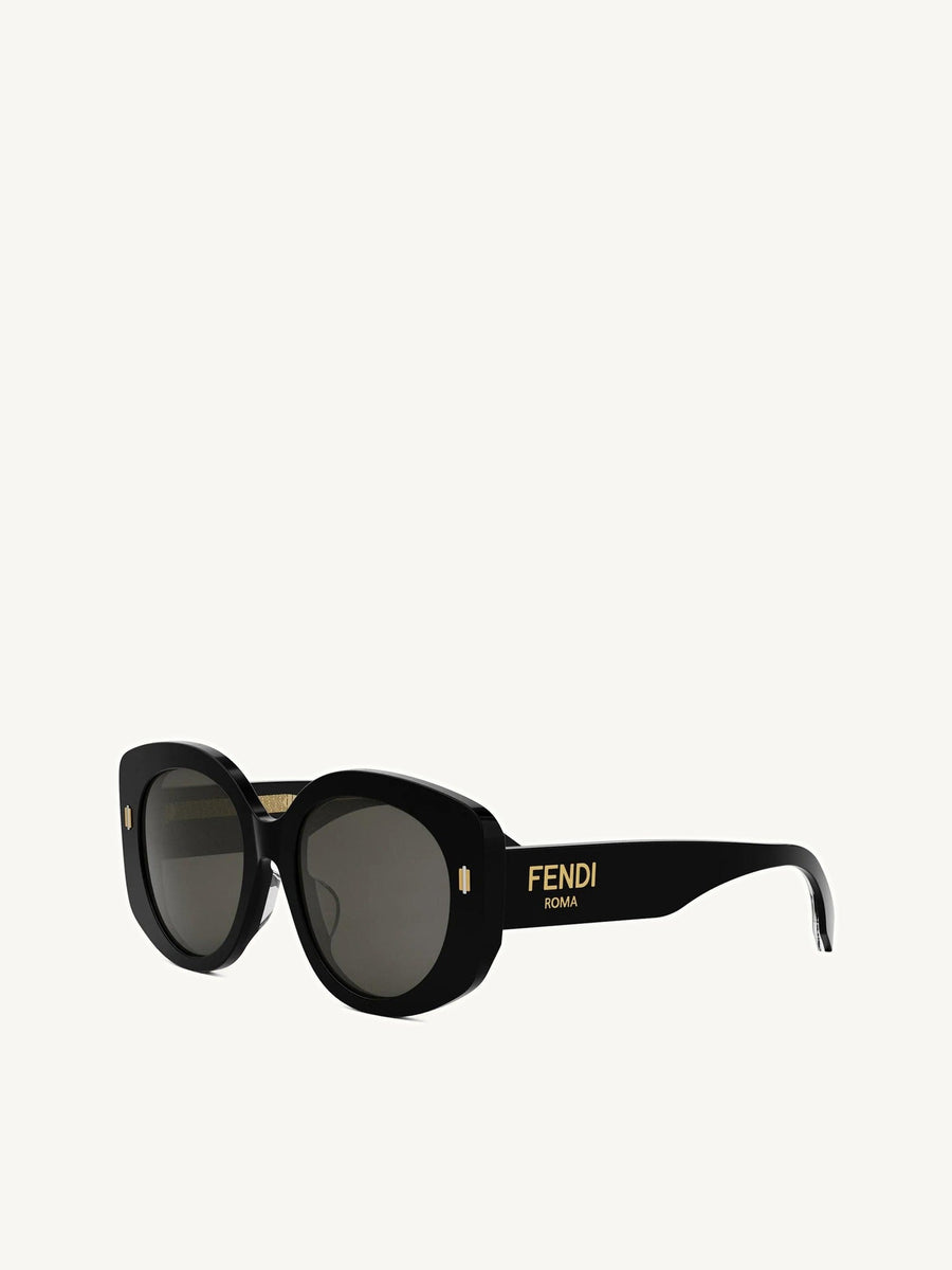 Fendi FE40137F 5301A Acetate Sunglasess in Black/Gold