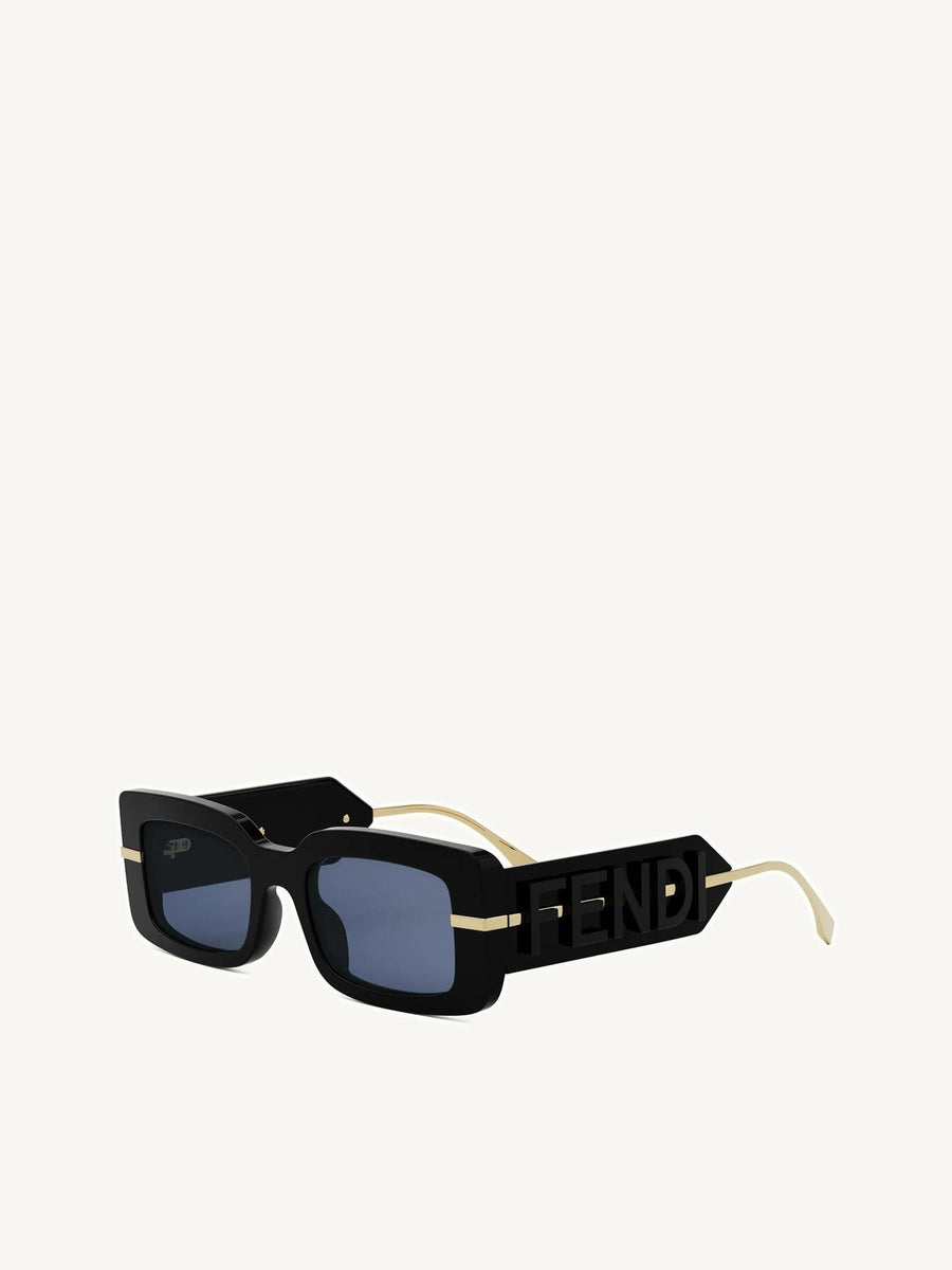 Fendi FE40133I 5101V Acetate Sunglasses in Black/Gold