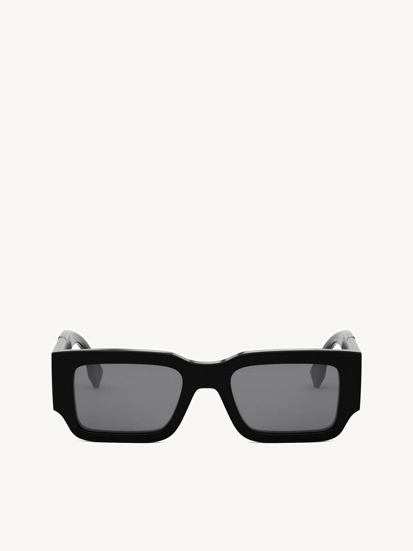 Fendi FE40131I 5101A Acetate Sunglasses in Black/Silver