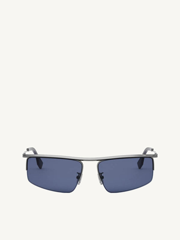 Fendi FE40141U 6012V Metal Sunglasess in Grey/Blue