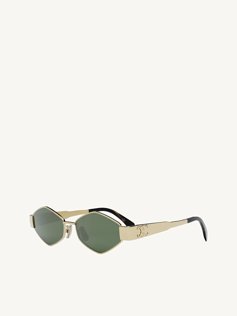 Celine CL40254U 5430N Metal Sunglasses in Gold/Green