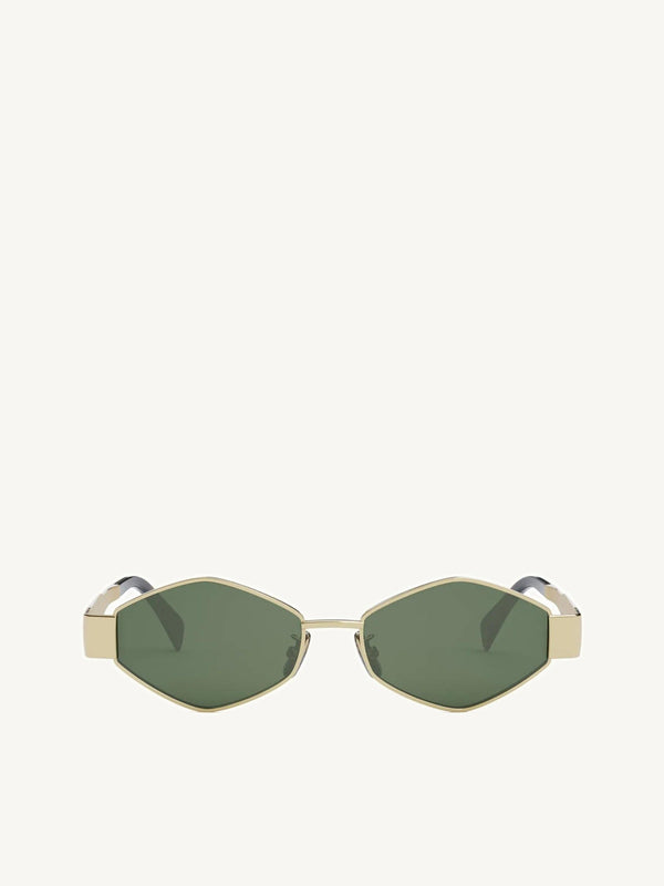 Celine CL40254U 5430N Metal Sunglasses in Gold/Green