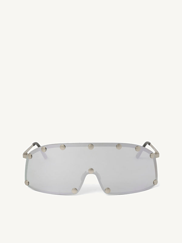 Rick Owens Shielding Sunglasses in Silver